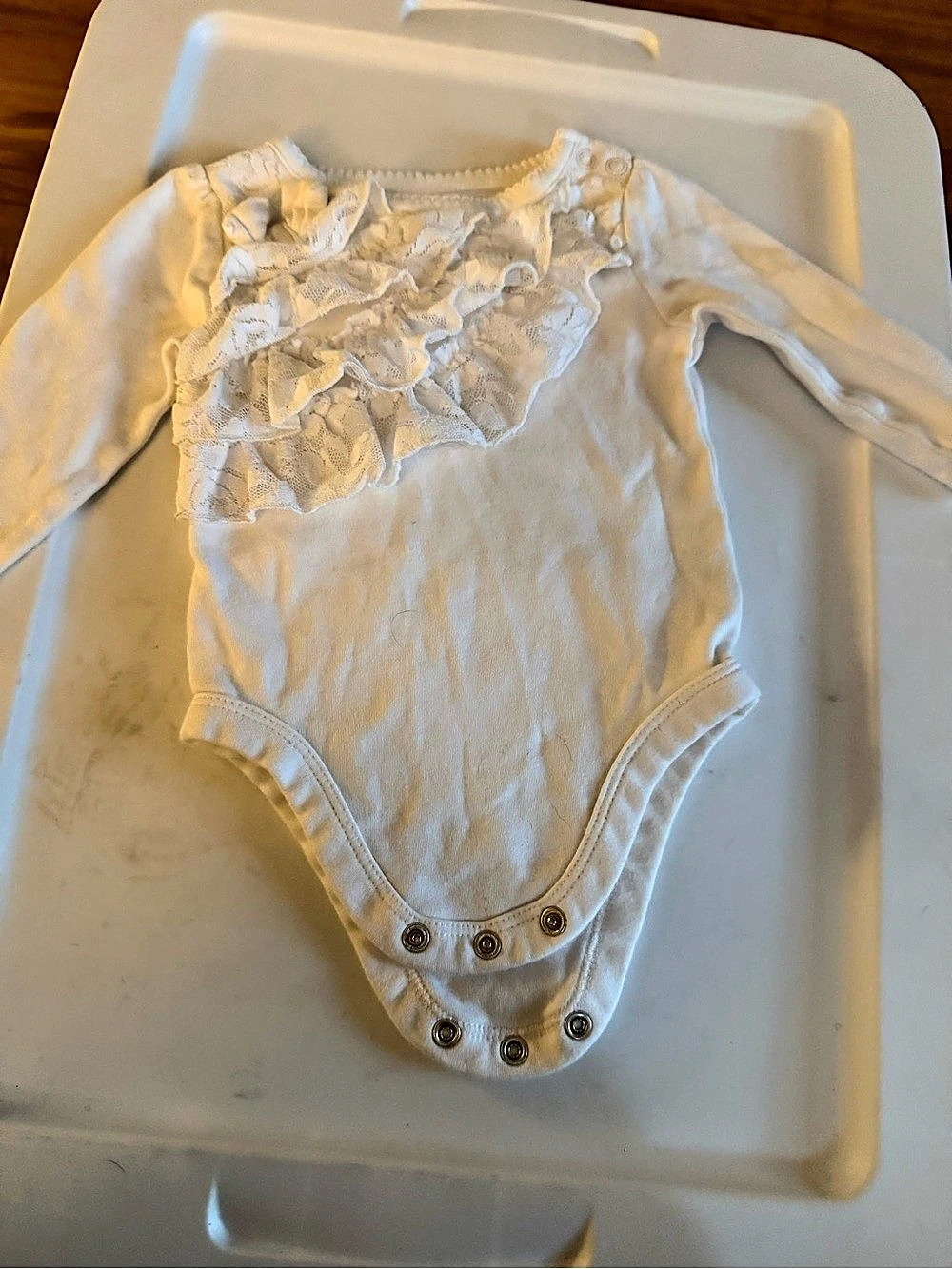 White Lace Baby Bodysuit